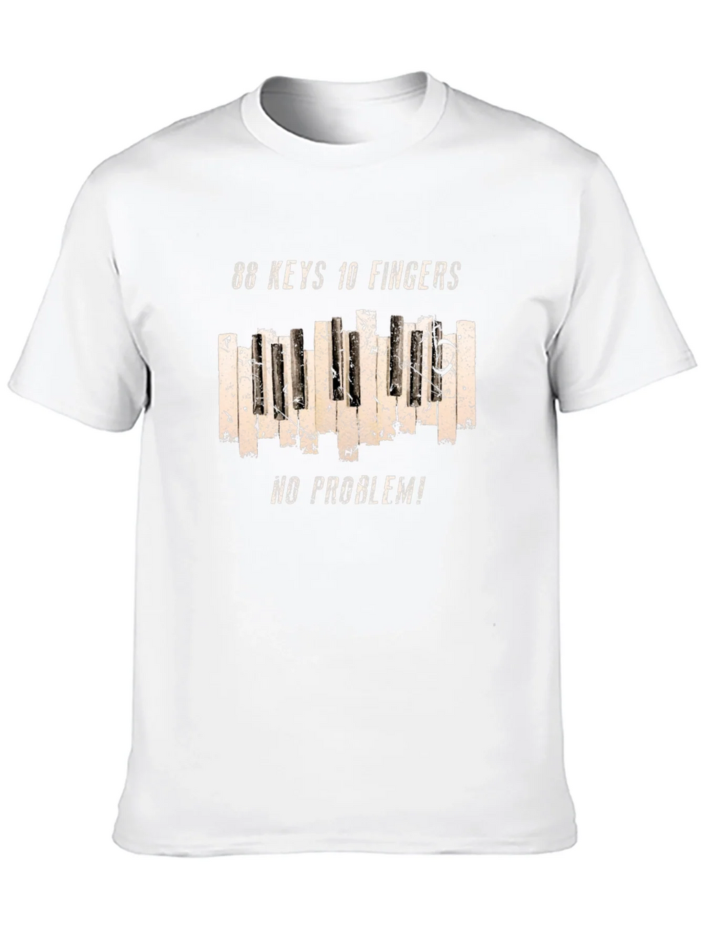 88 Keys 10 Fingers No Problem Graphic Tee product image 9