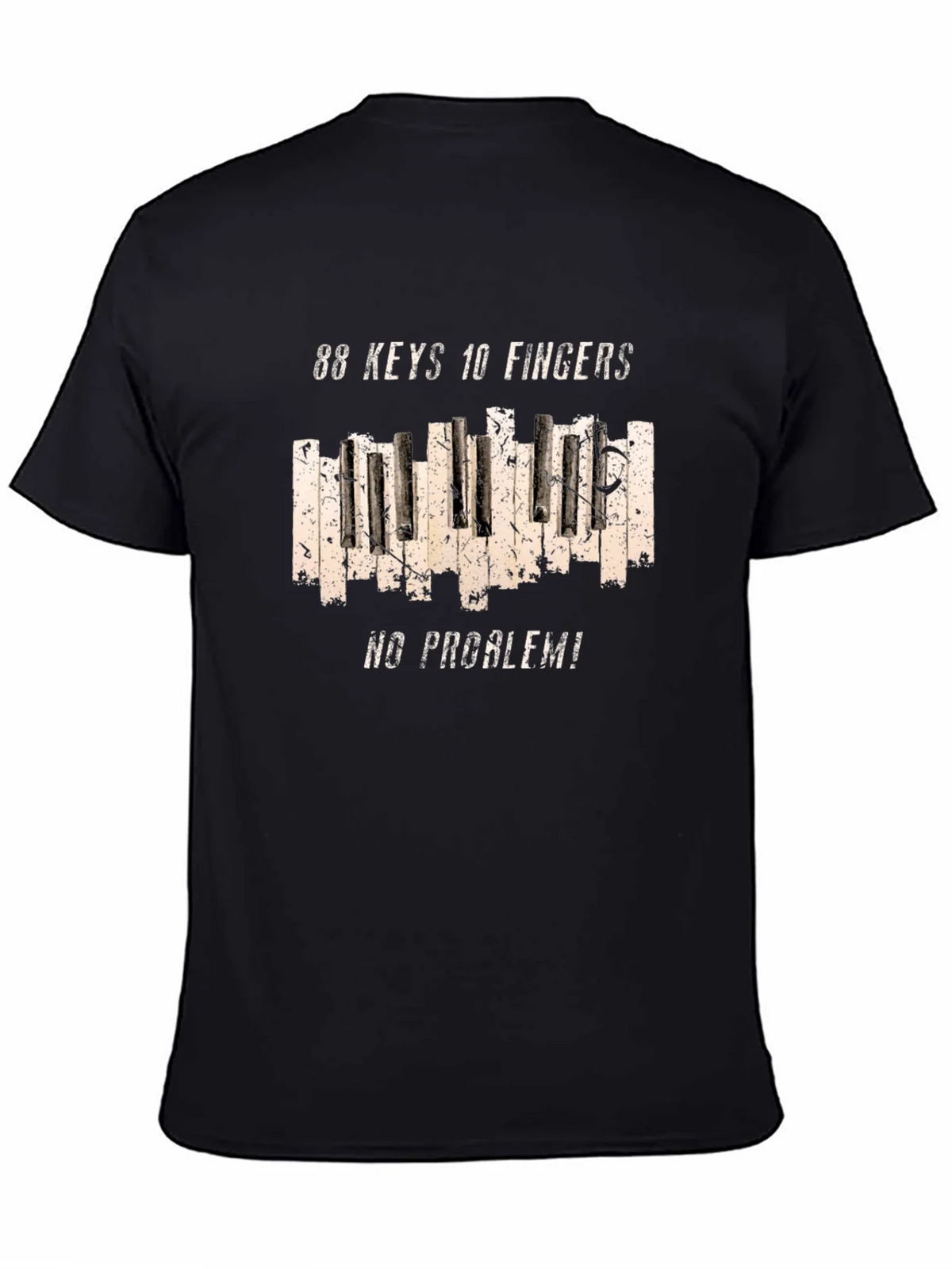 88 Keys 10 Fingers No Problem Graphic Tee product image 4