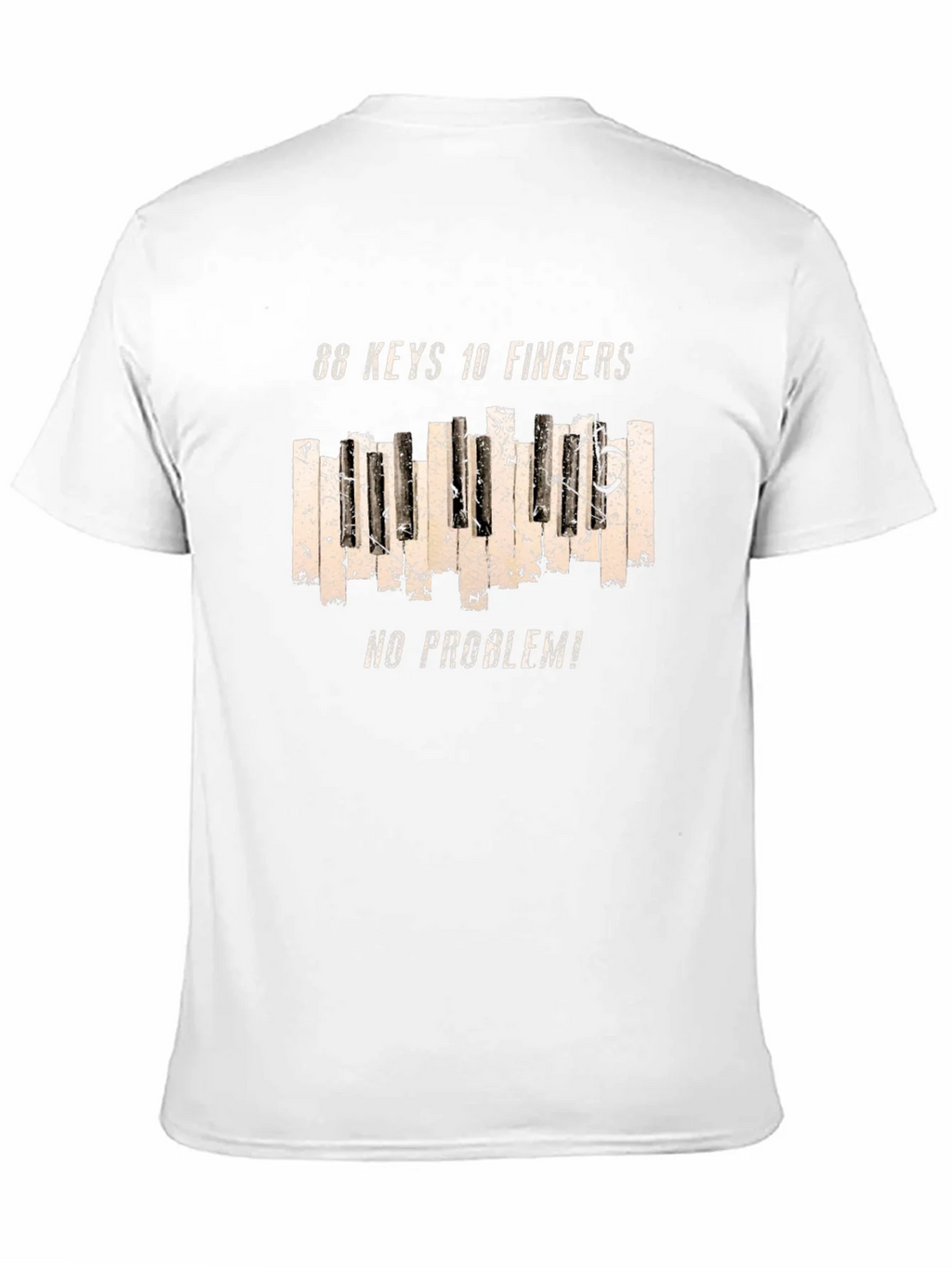 88 Keys 10 Fingers No Problem Graphic Tee product image 10