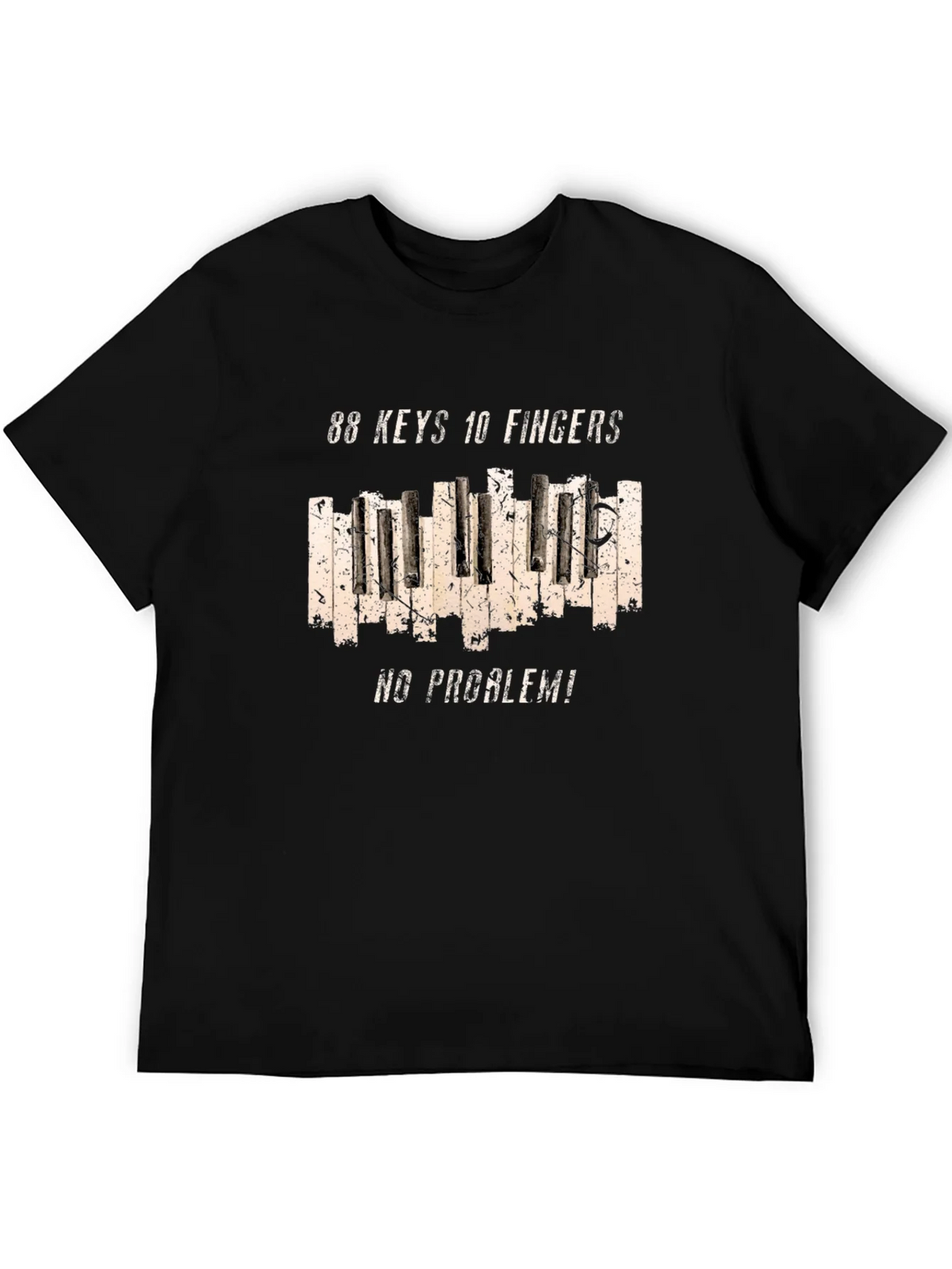 88 Keys 10 Fingers No Problem Graphic Tee product image 5