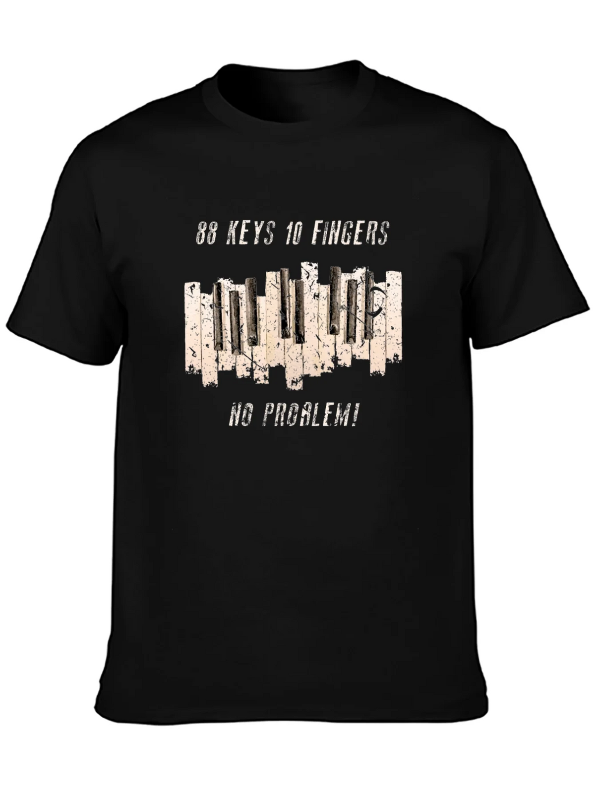 88 Keys 10 Fingers No Problem Graphic Tee product image 3