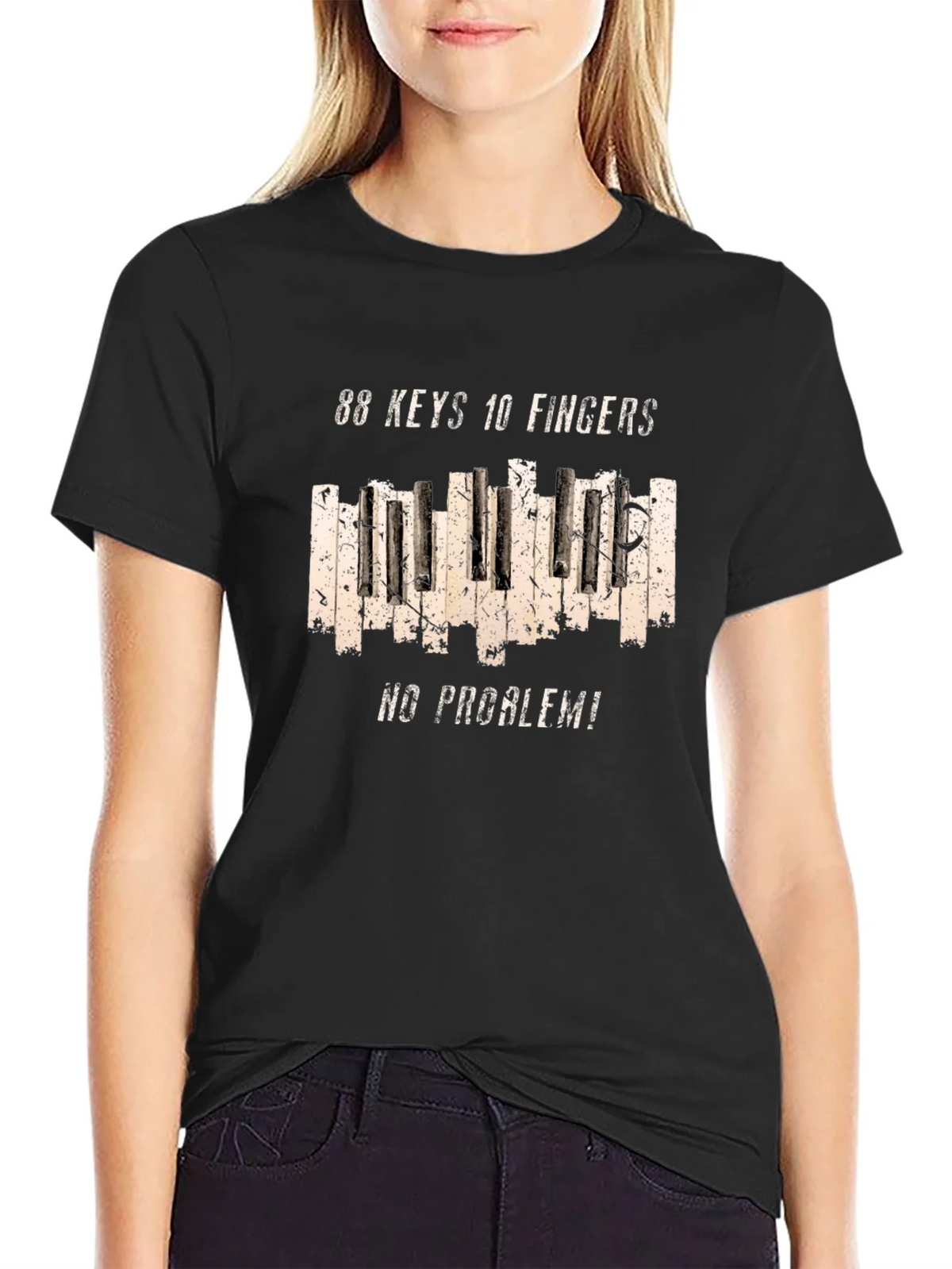 88 Keys 10 Fingers No Problem Graphic Tee product image 2