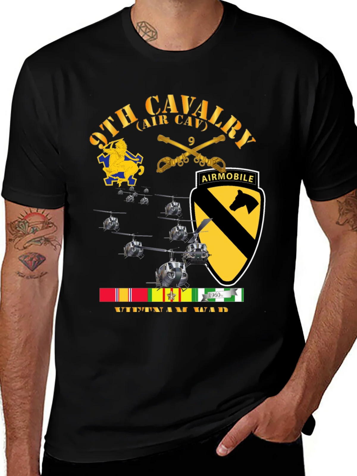 9th Cavalry Air Mobile Vietnam War T-Shirt product image 1