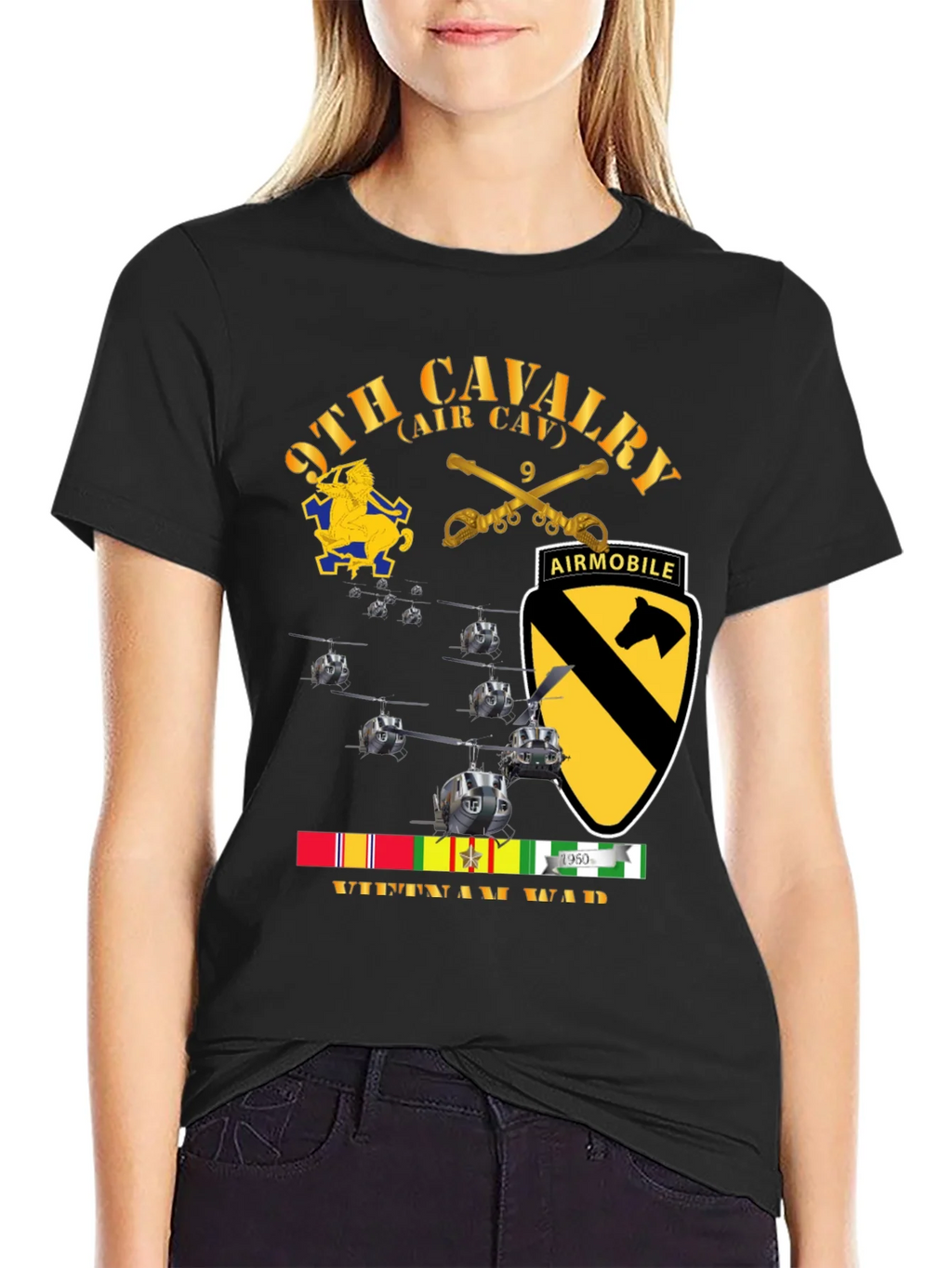 9th Cavalry Air Mobile Vietnam War T-Shirt product image 2