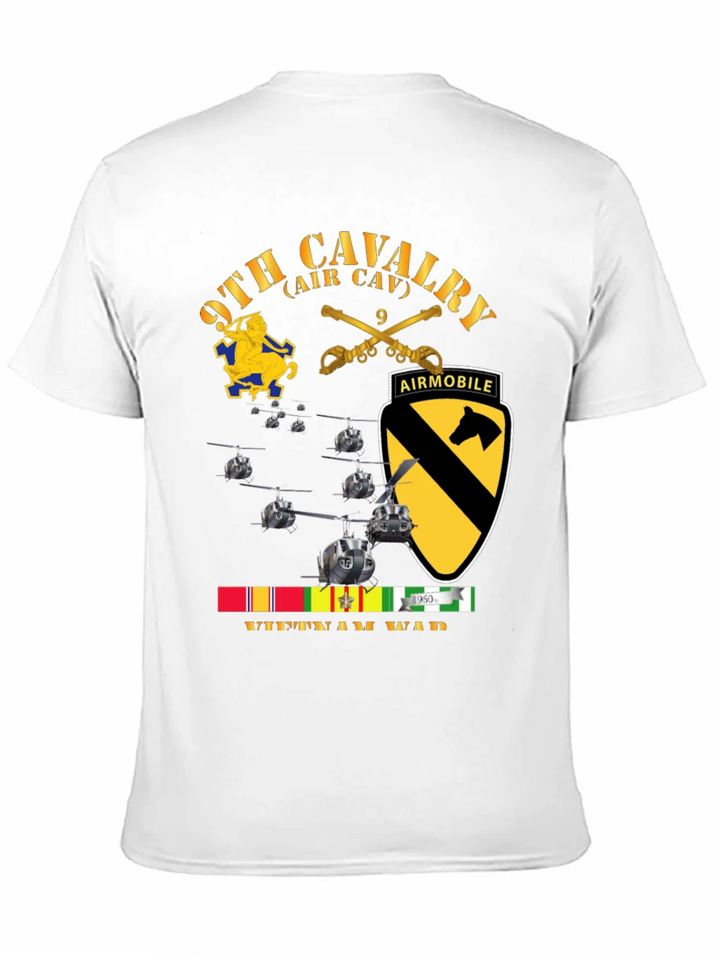9th Cavalry Air Mobile Vietnam War T-Shirt product image 10