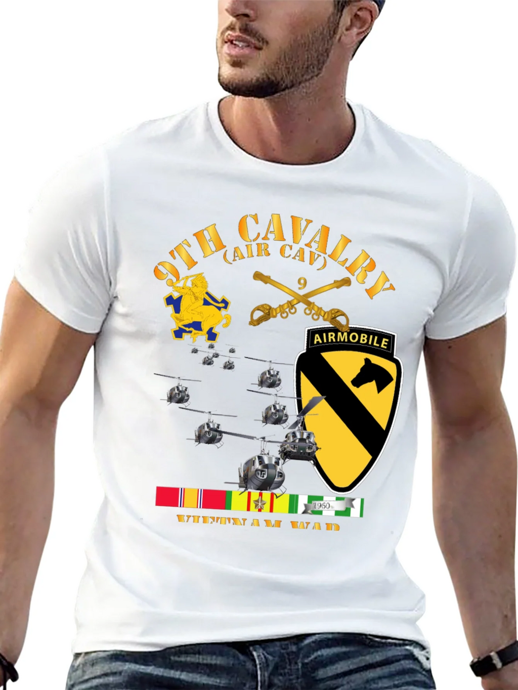 9th Cavalry Air Mobile Vietnam War T-Shirt product image 12