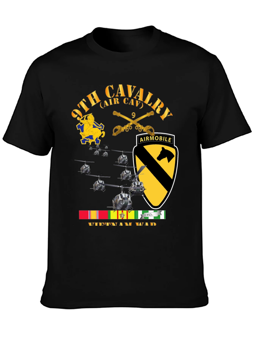 9th Cavalry Air Mobile Vietnam War T-Shirt product image 3