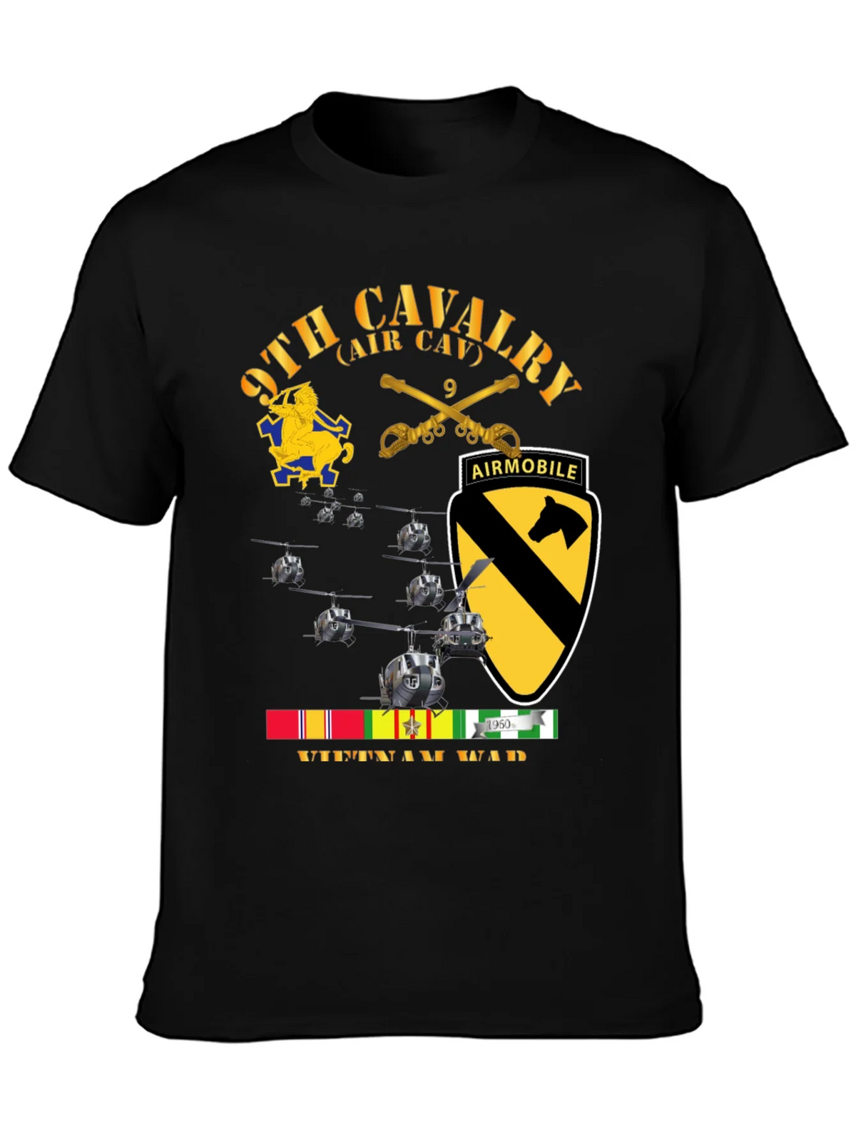 9th Cavalry Air Mobile Vietnam War T-Shirt product image 3