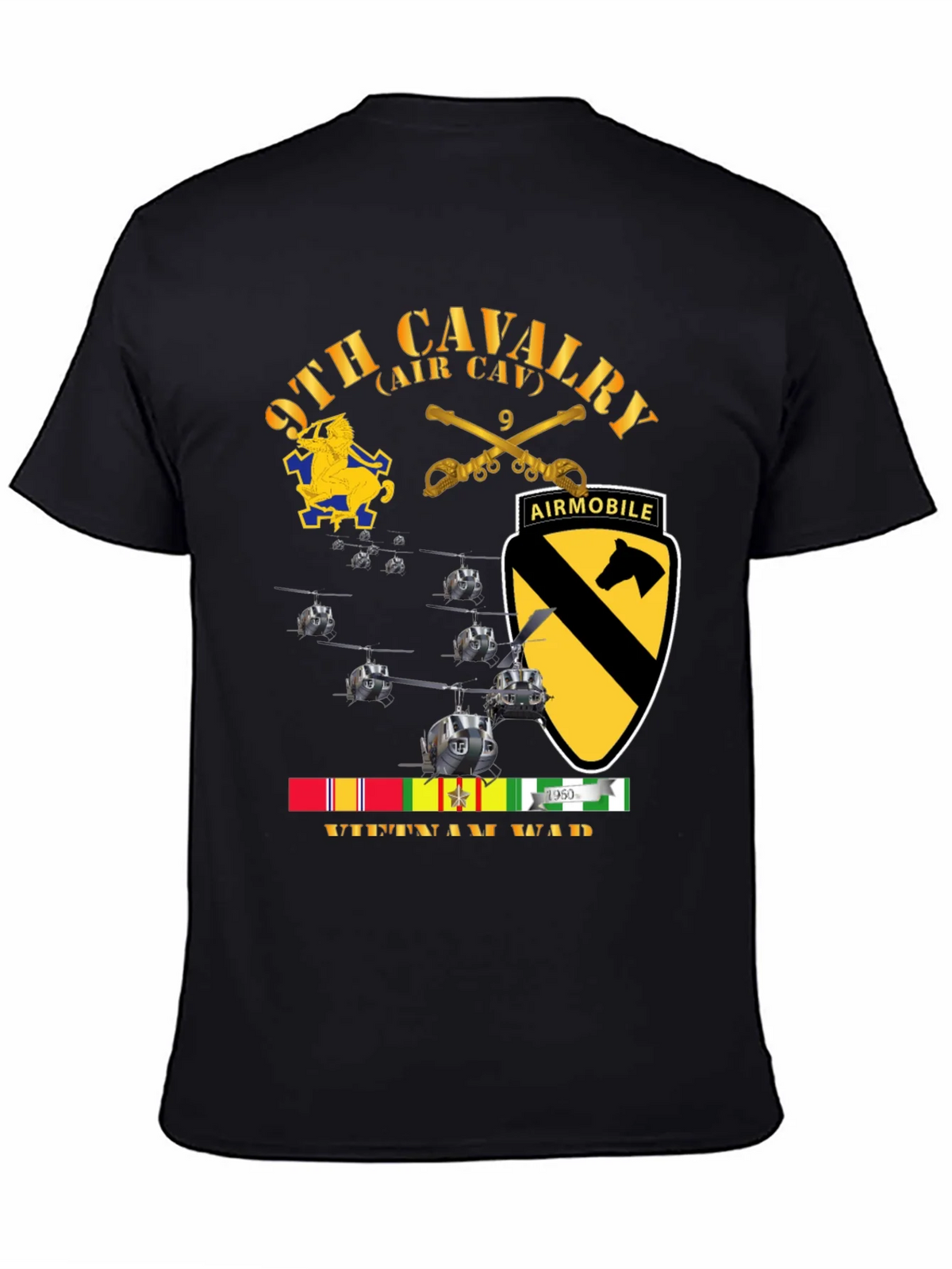 9th Cavalry Air Mobile Vietnam War T-Shirt product image 4