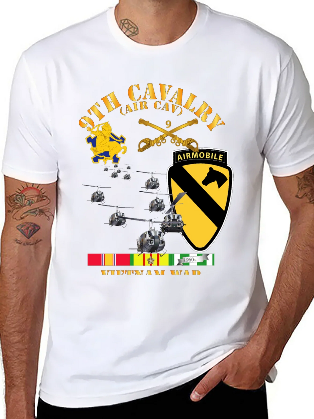 9th Cavalry Air Mobile Vietnam War T-Shirt product image 7