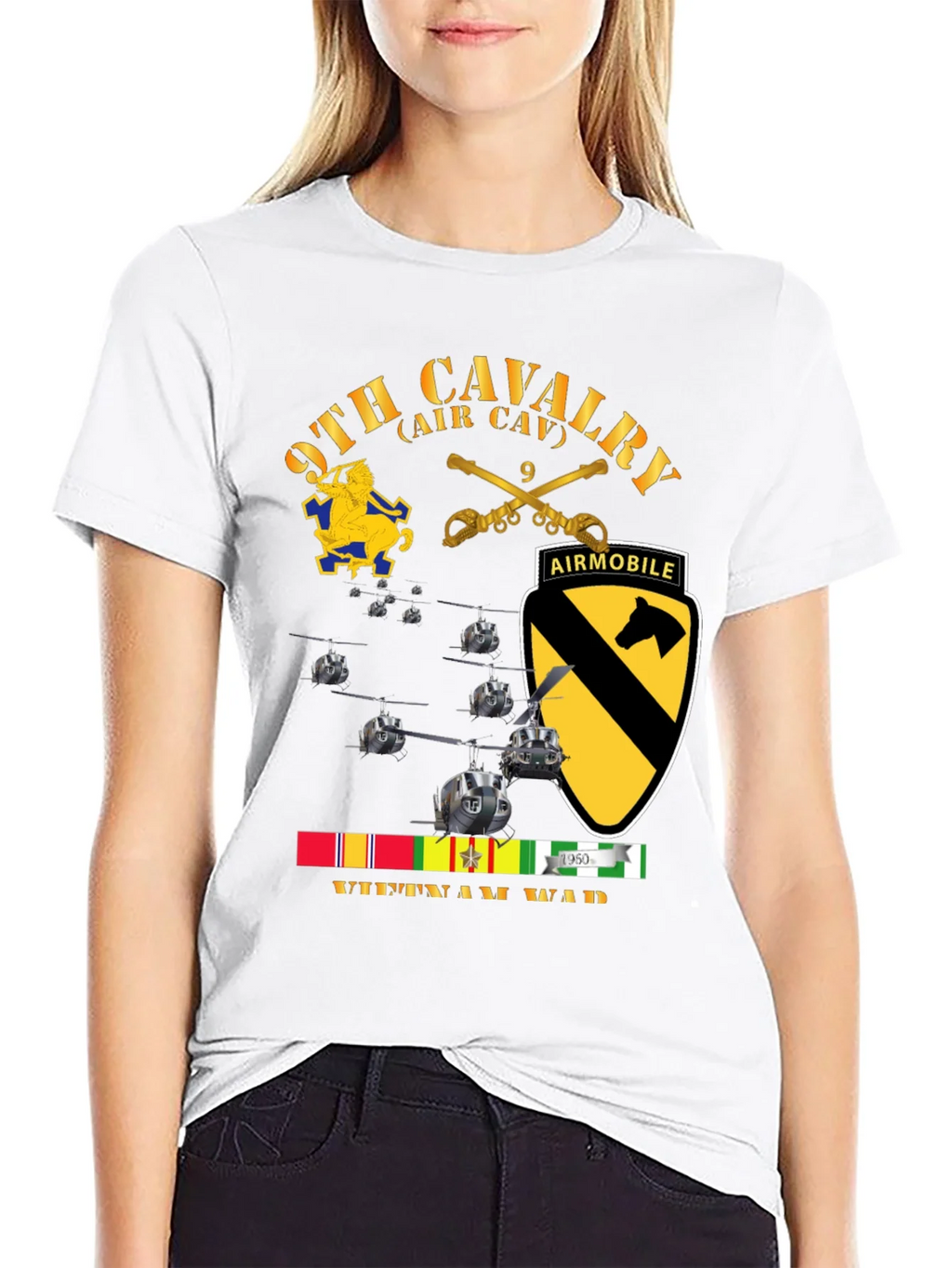 9th Cavalry Air Mobile Vietnam War T-Shirt product image 8