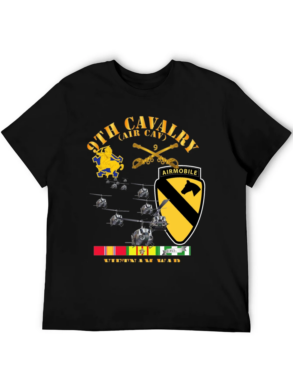 9th Cavalry Air Mobile Vietnam War T-Shirt product image 5