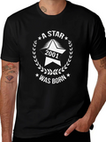 A Star Was Born in 2001 T-Shirt - Birthday Gift Tee product image 1