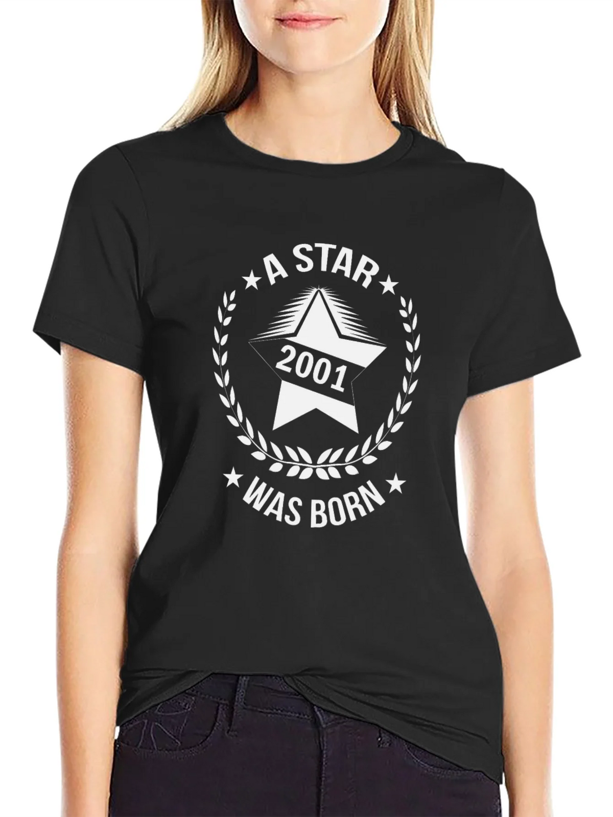 A Star Was Born in 2001 T-Shirt - Birthday Gift Tee product image 2