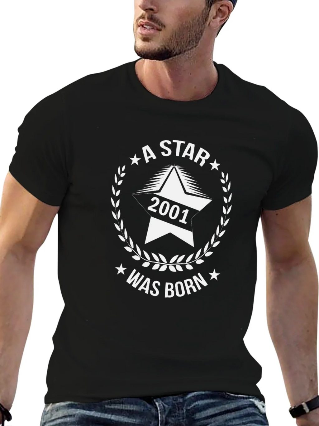 A Star Was Born in 2001 T-Shirt - Birthday Gift Tee product image 6