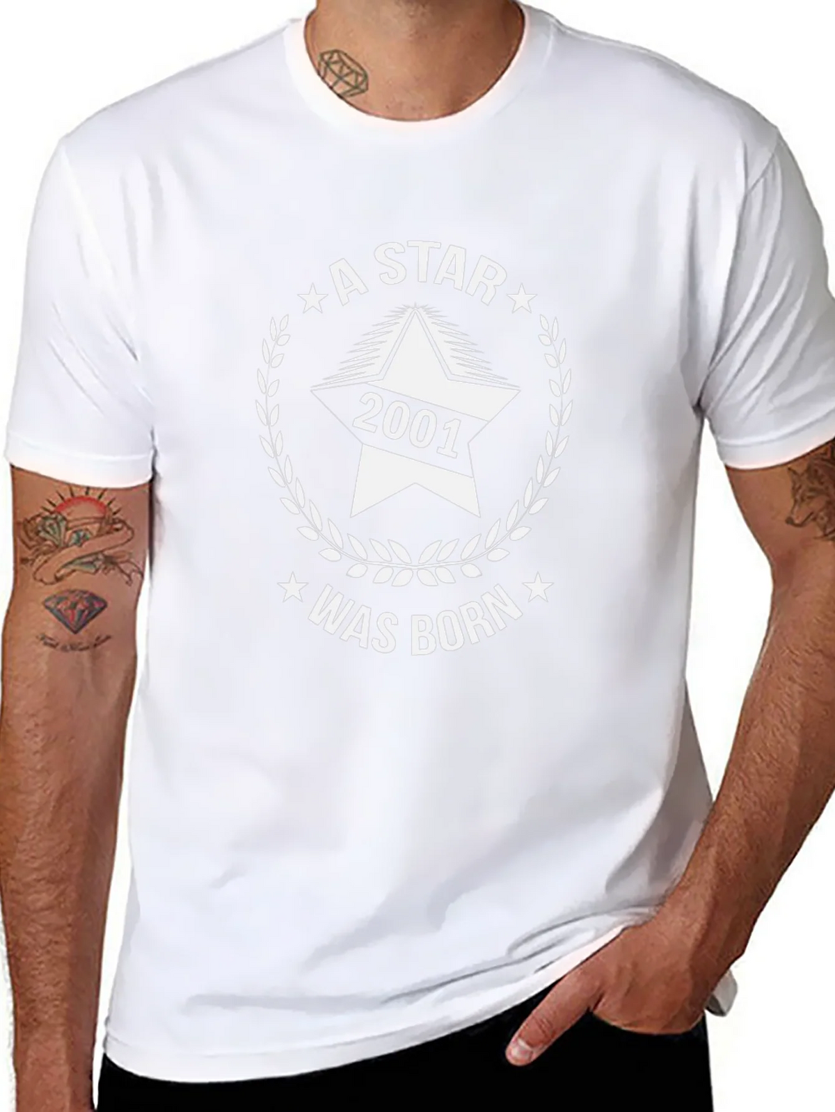 A Star Was Born in 2001 T-Shirt - Birthday Gift Tee product image 7