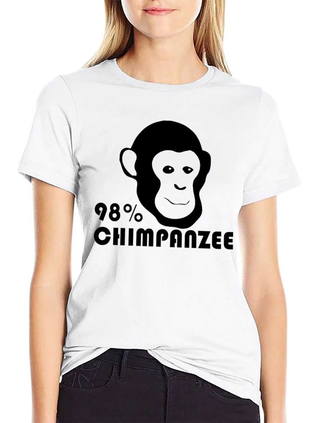 98% Chimpanzee Black Graphic Tee - Novelty T-Shirt product image 8