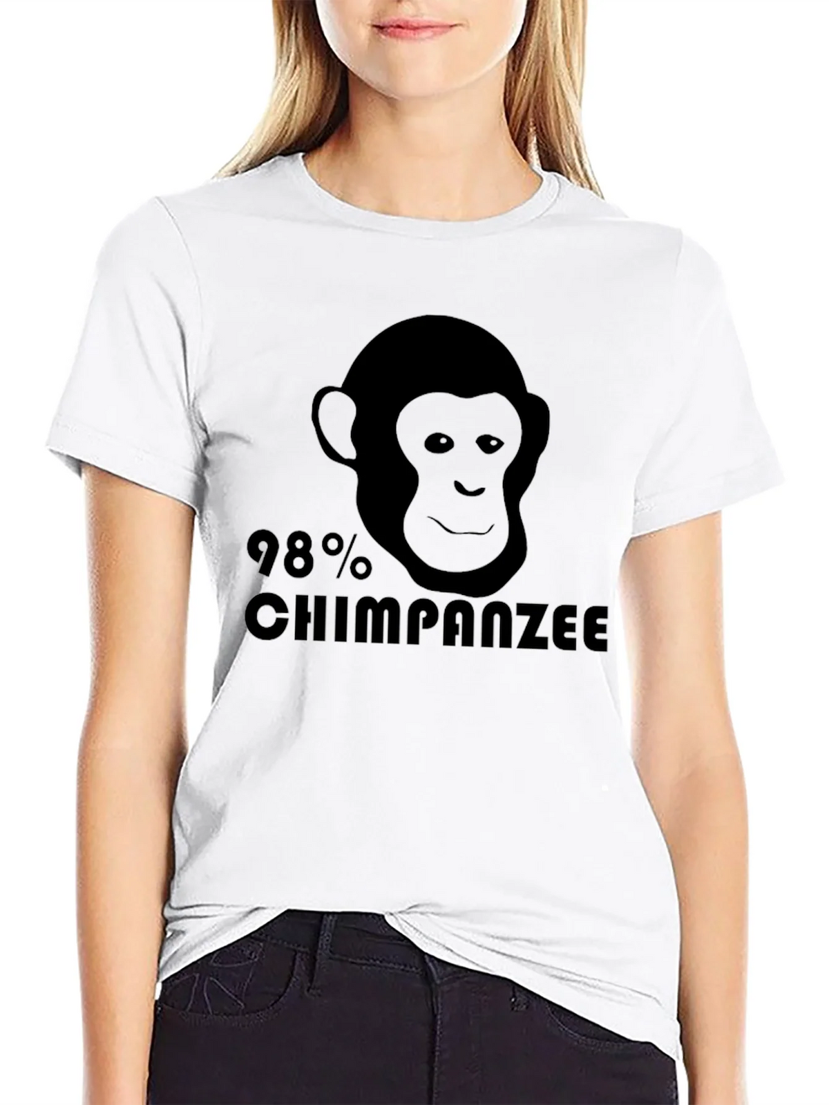 98% Chimpanzee Black Graphic Tee - Novelty T-Shirt product image 8