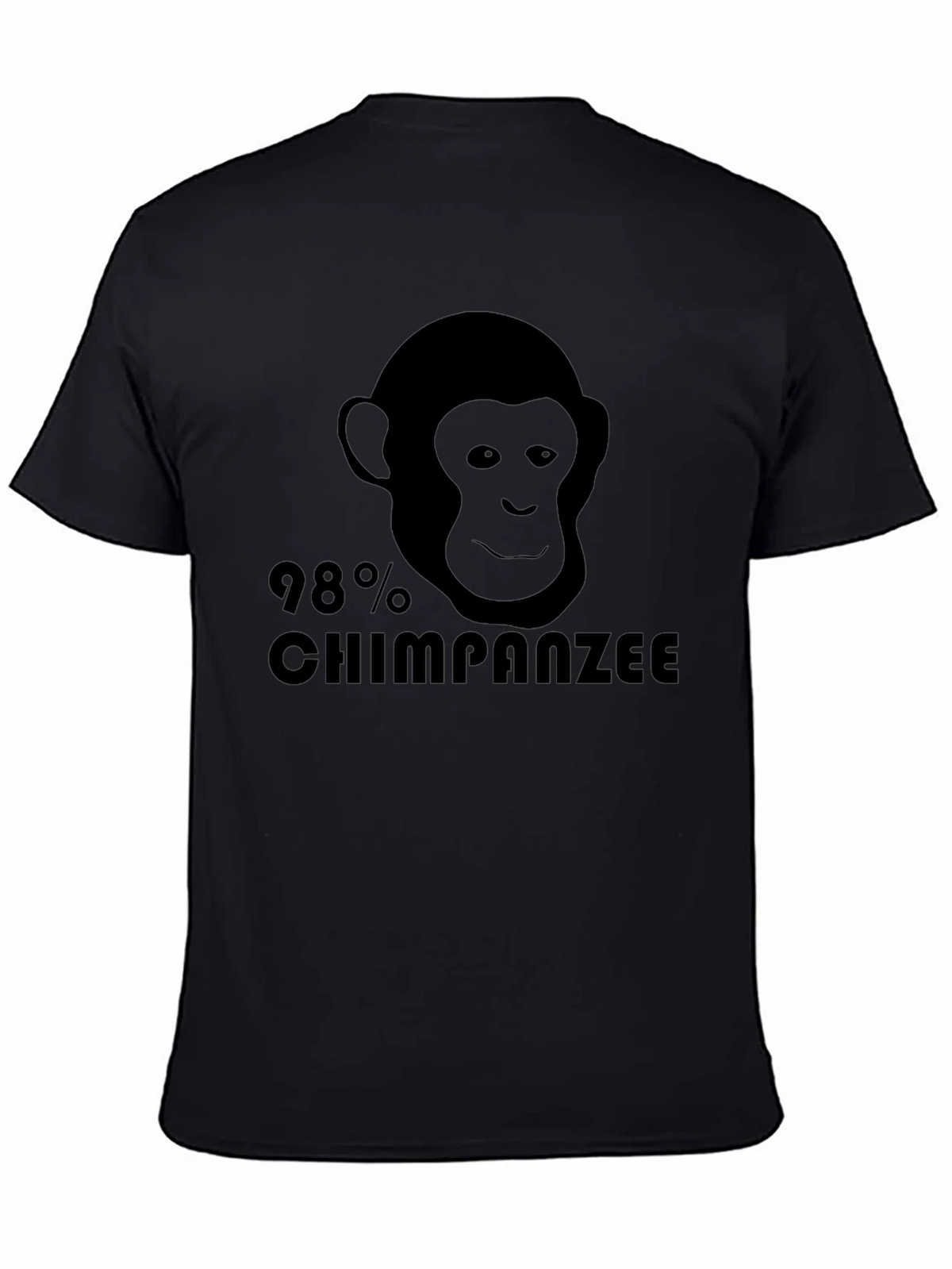 98% Chimpanzee Black Graphic Tee - Novelty T-Shirt product image 4