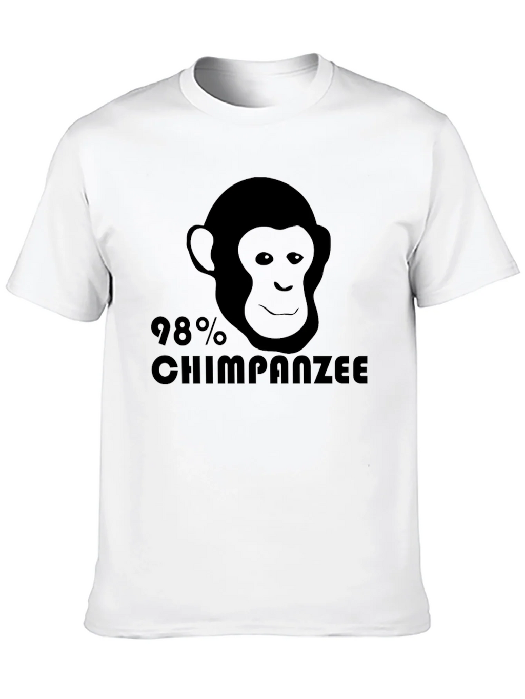 98% Chimpanzee Black Graphic Tee - Novelty T-Shirt product image 9